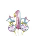 Parti Sürprizi Unicorn 1 Yaş Folyo Balon Set