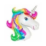 Parti Sürprizi Unicorn Renkli Supershape 82 cm Folyo Balon