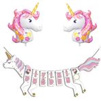Parti Sürprizi Unicorn Şekilli Iyi Ki Doğdun Folyo Balon Set