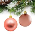 Parti Sürprizi Yılbaşı Çam Ağacı 4 cm Rose Gold 16 lı Top Süs