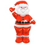 Parti Sürprizi Yılbaşı Partisi Ayaklı Noel Baba Folyo Balon 155 cm 1 Adet