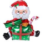 Parti Sürprizi Yılbaşı Partisi Hediye Paketli Noel Baba Folyo Balon 1 Adet