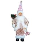 Parti Sürprizi Yılbaşı Partisi Pembe Noel Baba 30 cm Dekor Süs 1 Adet