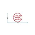 Parti Tasarla Dikkat Acemi Sürücü Oto Cam Yazısı 18x18 Cm Araba Arkası Sticker Oto Cam Sticker Yazı Modelleri Özel Kırmızı