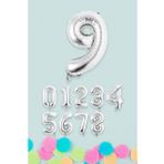 Parti Ustası Gümüş Rakam Folyo Balon Gümüş Sayı Balonlar 50102024