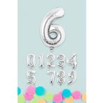 Parti Ustası Gümüş Rakam Folyo Balon Gümüş Sayı Balonlar 50132024