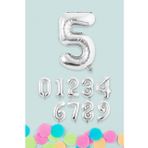 Parti Ustası Gümüş Rakam Folyo Balon Gümüş Sayı Balonlar 50142024