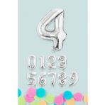 Parti Ustası Gümüş Rakam Folyo Balon Gümüş Sayı Balonlar 50152024