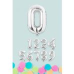 Parti Ustası Gümüş Rakam Folyo Balon Gümüş Sayı Balonlar 50192024