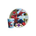 Parti Ustası Partioyunevi Spiderman Karton 8li Tabak Ve 8li Bardak Tabak 8li
