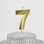 Parti Vitrini 7 Rakamlı 6.5 cm Gold Altın Mum