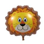 PARTİ VİTRİNİ Aslan Kafası Safari Folyo Balon 55 x 55 Cm