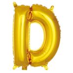 PARTİ VİTRİNİ D Harfi 16 İnç Gold Renk Folyo Balon 36 CM (Altın)