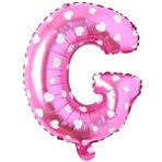 PARTİ VİTRİNİ G Harfi 16 İnç Pembe Kalpli Renk Folyo Balon 36 CM (Pembe)