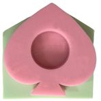 PARTİ VİTRİNİ Maça İskambil Şeklinde Silikon Tealight Mum Kalıbı