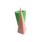 PARTİ VİTRİNİ Prizma Şeklinde Silikon Mum Kalıbı 6x5,5x15 cm (yeşil)