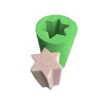 PARTİ VİTRİNİ Yıldız Şeklinde Silikon Mum Kalıbı 5x5x5 cm (yeşil)