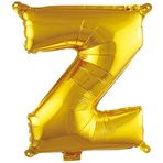 PARTİ VİTRİNİ Z Harfi 16 İnç Gold Renk Folyo Balon 36 CM (Altın)