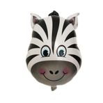 PARTİ VİTRİNİ Zebra Kafası Safari Folyo Balon 45 x 64 Cm