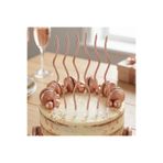 Parti Zamanı 6'lı Kıvrımlı Spiral Pasta Mumu Rose Gold - Lüks Dalgalı Doğum Günü Mum Seti