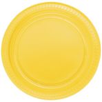 PartiBulutu 22 cm 25'li Sarı Plastik Tabak