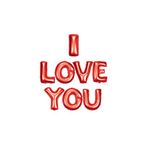 PartiBulutu I Love You Kırmızı Folyo Balon Set