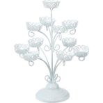 Partici Muffin Cupcake Kurabiye Mini Pasta Kek Servis Sunum Standı Metal Ağaç Şekilli Sunumluk 11 Bölmeli - Renkli