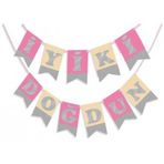 Partici Pembe Gümüş Yaldızlı İyi Ki Doğdun Banner