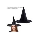 partidolu Halloween Siyah Renk Laylon Kumaş Cadı Şapkası Yetişkin 1 Adet