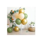 Partifabrik Balon Standı Küf Yeşili Gold Krem
