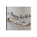 Partifabrik Taşıtlar Kamyon İş Makinası Temalı Doğum Günü Yol Happy Birthday Süs Seti