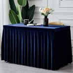 Partiler için Dikdörtgen Masa Örtüsü Doğum Günleri ve Sergiler Düz Renk Pileli Kadife Etek 140x60x75cm Etkinlikler ve Toplantılar için Basit Peluş Masa Örtüsü
