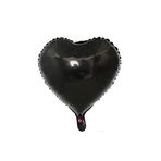 PartiMasalı Siyah Kalp Folyo Balon 18 Inç 40 Cm