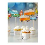 partince 8 Parça Klasik Arabalar Tema Pasta Kürdanı Cake Topper Doğum Günü Pasta Süsleme Seti