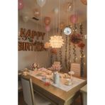 Partini Renklendir İyi Ki Doğdun, Happy Birthday Folyo Balon Kahverengi 36 Cm x 4 M