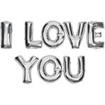 Partipan I Love You Yazılı Harf Folyo Balon 16'' Gümüş Renk - Gri