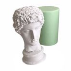 Partivitrini Davut Heykeli Büstü Silikon Mum Kalıbı 7x8.5x12 Cm