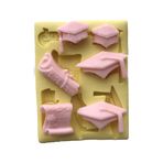 Partivitrini Mezuniyet Temalı Silikon Pasta ve Seker Hamuru Kalibi 3,5x2x1 cm