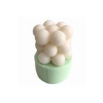 Partivitrini Silindir Bubble Silikon Mum Kalıbı 6x6x6 Cm