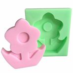 Partivitrini Tek Çiçek Mum Silikon Mum Kalıbı 10x11x2 Cm