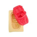 Partivitrini Üzeri Çiçekli Araba Figürlü Silikon Pasta Kokulu Taş Ve Sabun Kalıbı 8x5x3 cm