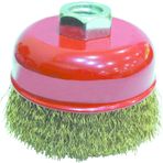 Partner PT02035 125 mm Sarı Dalgalı Telli M14 Vidalı Çanak Fırça