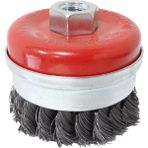 Partner PT02038 80 mm Gri Burma Telli M14 Vidalı Çanak Fırça