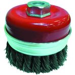 Partner PT02040 100 mm Gri Burma Telli M14 Vidalı Çanak Fırça