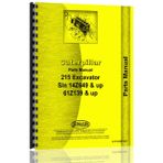 Parts Manual Caterpillar 215 Excavator S/N 14Z + 61Z1 +