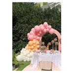 Party City 100 Adet Pembe,beyaz,somon,balon Zincir Özel Gün Pastel Ton Konsepti Balon Zincir + Pompa