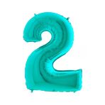 Party Country Rakam Folyo Balon 40" (100Cm) Tiffany -2-