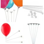 Party Fantasy Balon Çubuğu ve Hunisi Sert Plastik 10 Adet 30 cm