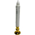 Party Marty Işıklı Pilli Şamdan Mum 19 cm Beyaz