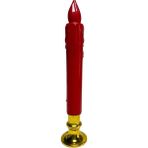 Party Marty Nedi-98998 Işıklı Pilli Şamdan Mum 19cm - Kırmızı